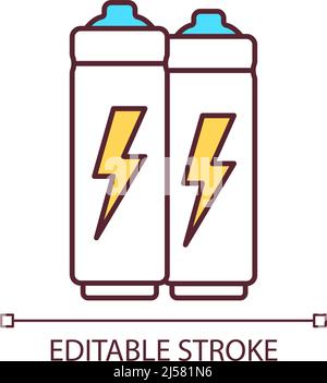 Batteries RGB color icon Stock Vector