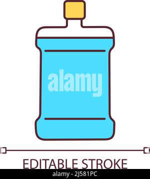Bottle of clean water RGB color icon Stock Vector