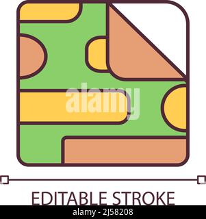 Camouflage items to hide RGB color icon Stock Vector