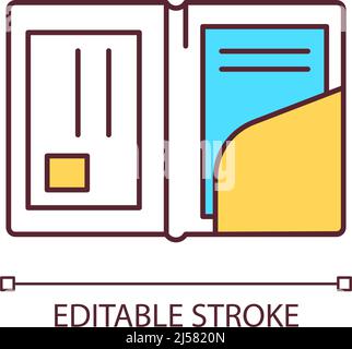 Holder with personal ID cards RGB color icon Stock Vector