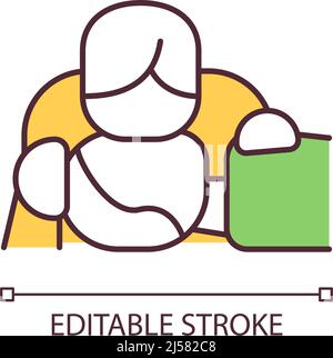 Artificial respiration technique RGB color icon Stock Vector
