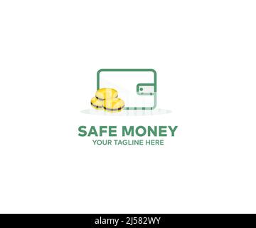 Golden coins, credit card logo design. Stack of coin are protected vector design and illustration. Stock Vector