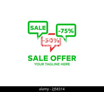 Flash Sale offer logo design. Offer stamp, sticker clearance sale vector design and illustration. Stock Vector