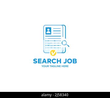 Job search concept, find your career logo design.Job search and employment vector design and illustration. Stock Vector