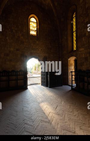 The territory of Filerimos Monastery on the island of Rhodes in Greece Stock Photo