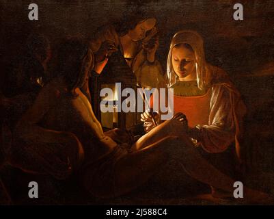 Saint Sebastien soigne par irene et sa servante San Sebastian treated