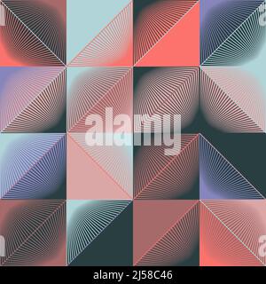 Abstract monochrome vector graphics with digital transition effect. Brutalist style futuristic pattern built with distorted geometric shapes, random f Stock Vector