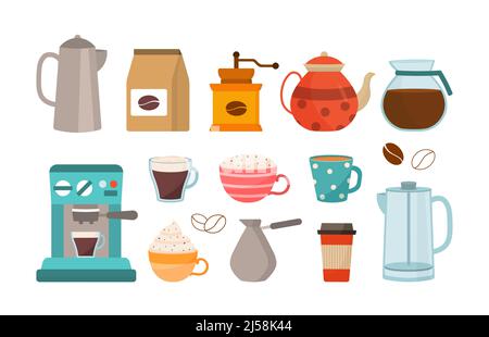 Coffee elements set Stock Vector