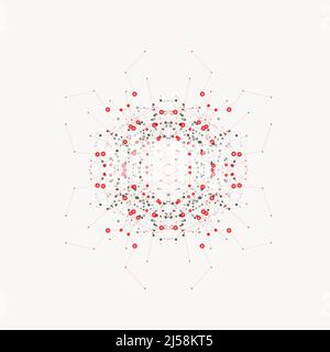 Abstract bright simple technology vector background. Connection structure Stock Vector