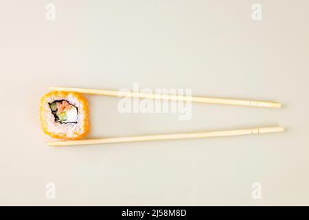 popular asian rolls lunch order to home online Stock Photo