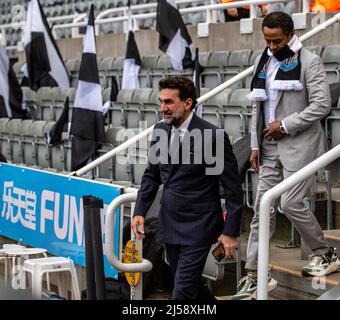 NEWCASTLE UPON TYNE, ENGLAND - APRIL 20: Newcastle United chairman Yasir Al-Rumayyan during the Premier League match between Newcastle United and Crys Stock Photo