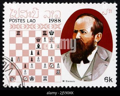 Korea, DPRK - 2001 Chess Master Steinitz - Stamp Souvenir Sheet #4112