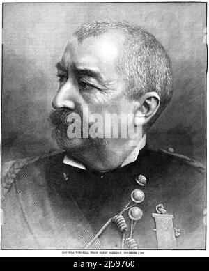 Portrait of Philip Henry Sheridan, General of the Army in the American Civil War. 19th century illustration Stock Photo