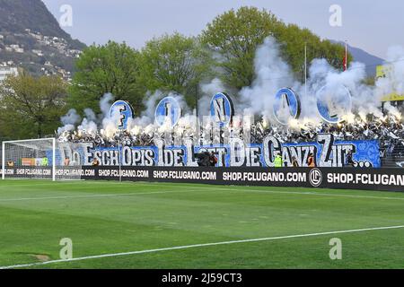 Lugano, Suiza. 06th Feb, 2022. Lugano, Suiza, 06.02.22 Vista interna del  grandstand Monte Bre antes del partido de la Super League entre el FC Lugano  y el FC Luzern en el estadio