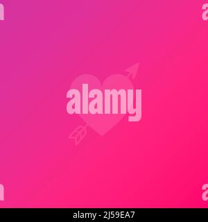 Abstract background with pastel color gradient from purple to pink. Texture gradient background with heart in the middle Stock Photo