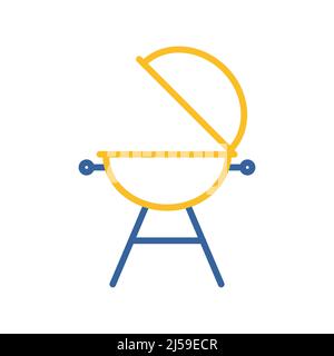 Grill barbeque cookout vector icon. Graph symbol for cooking web site and apps design, logo, app, UI Stock Vector