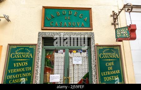 La Bodega De Casanova restaurant. Salamanca, Madrid, Spain Stock Photo