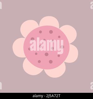 Simple flat flower Stock Vector
