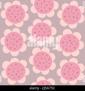 Flower pastel pink pattern 3 Stock Vector