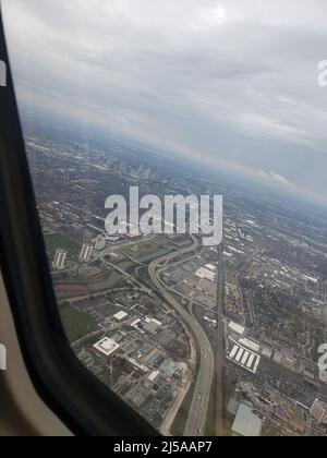 Columbus Ohio seen from a plane Stock Photo Alamy