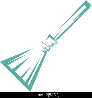 Broom icon logo design illustration template vector Stock Vector