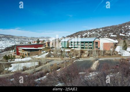 Colorado Mountain College in Steamboat Springs on a Sunny Day Stock Photo