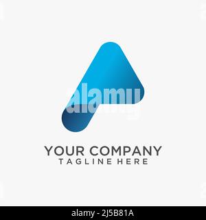 Letter PA paper logo design Stock Vector