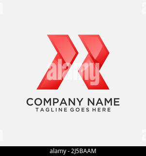 Letter R fold logo design Stock Vector