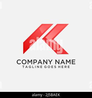 Letter RK logo design Stock Vector