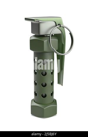 Stun grenade isolated on white background Stock Photo - Alamy