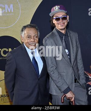 Los Angeles, USA. 22nd Apr, 2022. Luis Reyes (L) and guest attend the 40th Anniversary Screening of 'E.T. the Extra-Terrestrial' presented on the Opening Night of the 2022 TCM Classic Film Festival at the TCL Chinese Theater in the Hollywood section of Los Angeles on Thursday, April 21, 2022. Photo by Jim Ruymen/UPI Credit: UPI/Alamy Live News Stock Photo