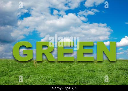 green transition and environment conservation concept Stock Photo