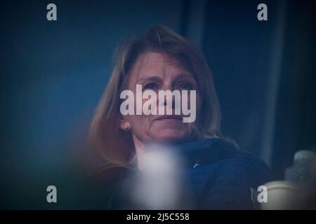 Belgrade, Serbia, 20th April 2022. The mother of Novak Djokovic Dijana Djokovic watches the match of Novak Djokovic against Laslo Djere during the day three of Serbia Open ATP 250 Tournament at Novak Tennis Centre in Belgrade, Serbia. April 20, 2022. Credit: Nikola Krstic/Alamy Stock Photo