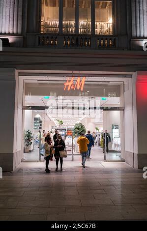 H M clothing store in Gran Via Madrid Spain Stock Photo Alamy