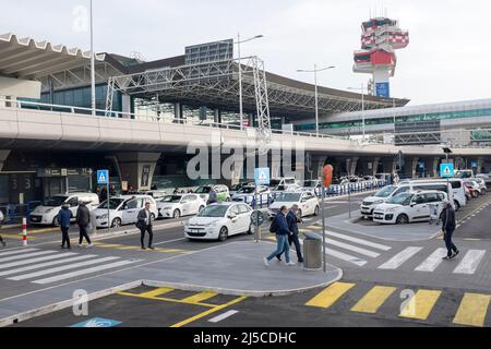 Leonardo da Vinci Fiumicino Airport in Rome Italy Stock Photo