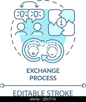 Exchange process turquoise concept icon Stock Vector