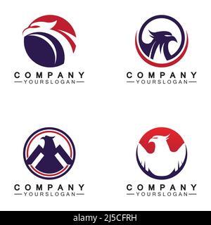 Eagle icon logo design vector template Stock Vector