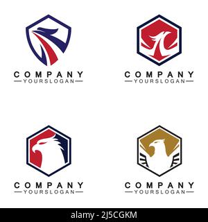 Eagle icon logo design vector template Stock Vector