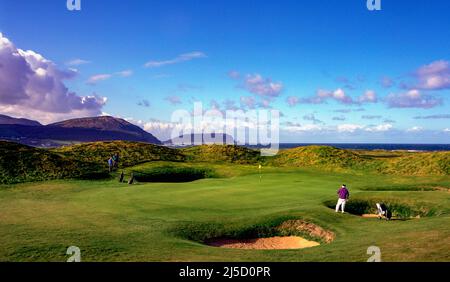 Ballyliffin Golf Club on the Inishowen Peninsula, County Donegal, Ireland Stock Photo