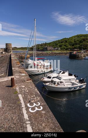 Harbour at Dunure on the Ayrshire coast of Scotland Stock Photo