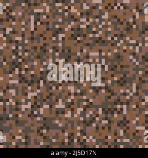 Pixel digital seamless pattern. Military suit fabric, abstract pixel background. Vector illustration Stock Vector
