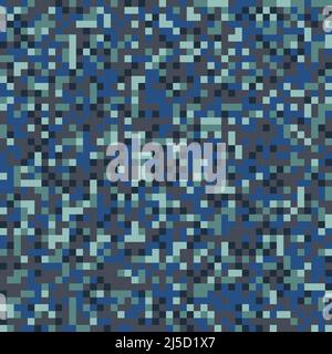 Pixel digital seamless pattern. Military suit fabric, abstract pixel background. Vector illustration Stock Vector
