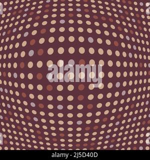Futuristic pattern. Dotted background with 3d circle. Digital element Stock Vector