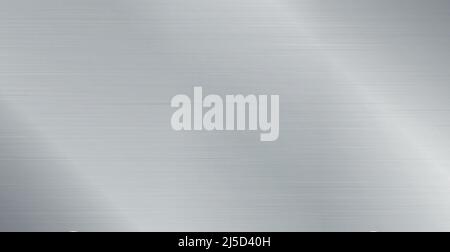Panoramic background silver steel metal texture - Vector illustration Stock Vector