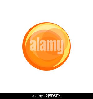 Sun logo. Abstract sun icon, orange and yellow circles Stock Vector
