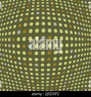 Futuristic pattern. Dotted background with 3d circle. Digital element Stock Vector
