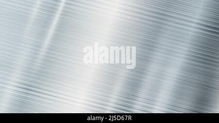 Panoramic background silver steel metal texture - Vector illustration Stock Vector