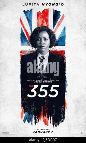 The 355 Year : 2022 USA Director : Simon Kinberg Lupita Nyong'o American poster Stock Photo