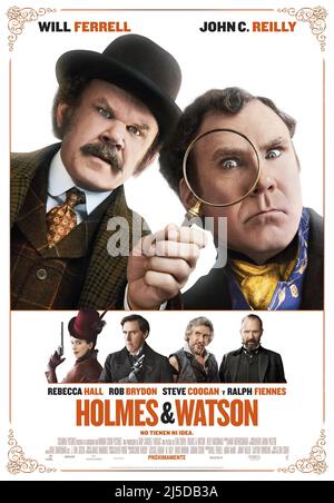 Holmes & Watson Year : 2018 USA Director : Etan Cohen John C. Reilly, Will Ferrell Spanish poster Stock Photo