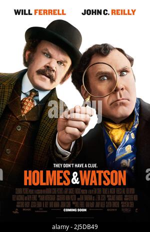 Holmes & Watson Year : 2018 USA Director : Etan Cohen John C. Reilly, Will Ferrell American poster Stock Photo